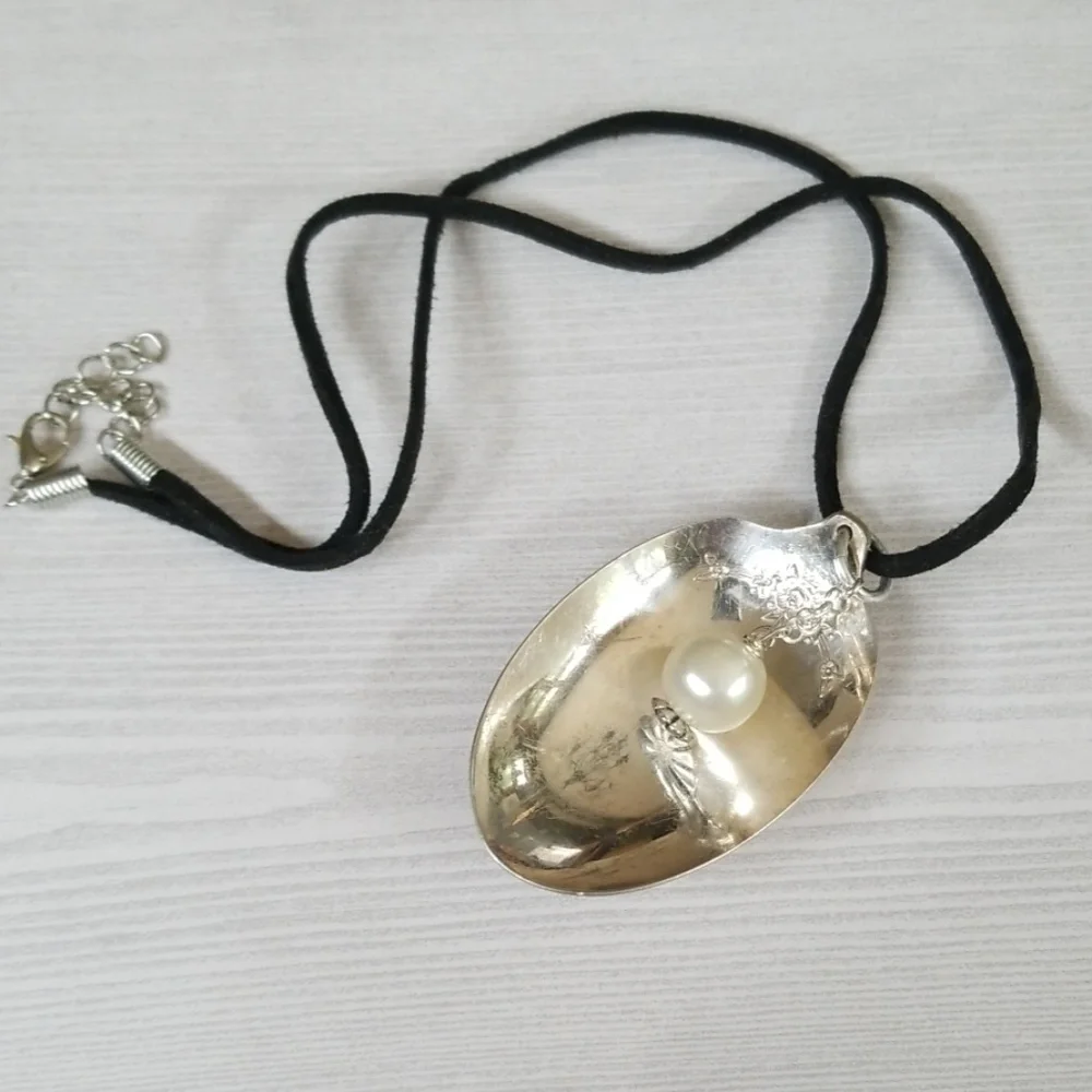 NWT Repurposed Hand Crafted Vintage Spoon Pendant Necklace